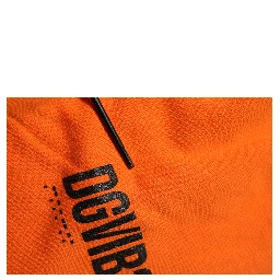 Orange Cotton DG VIB3 Logo Drawstring Sweatpants Pants