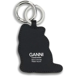 Blue Recycled Leather Keychain