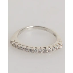 Sterling Silver 925 Band Pave CZ Crystal Eternity Ring