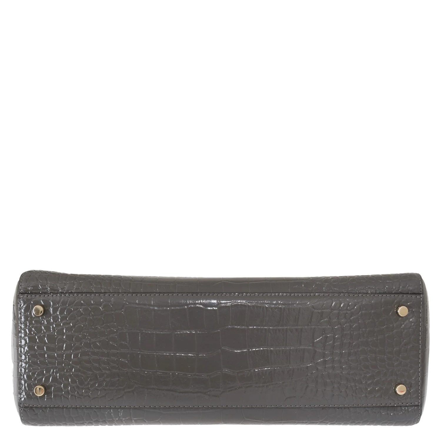 Grey Croc Embossed Leather Elissa Bristol Drive Tote Handbag Bag