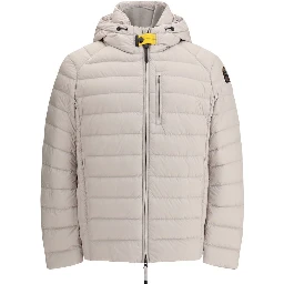 Beige Polyamide Full-Length Jacket