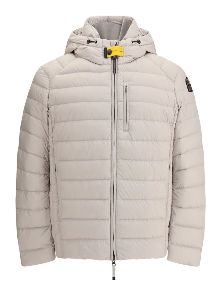 Beige Polyamide Full-Length Jacket