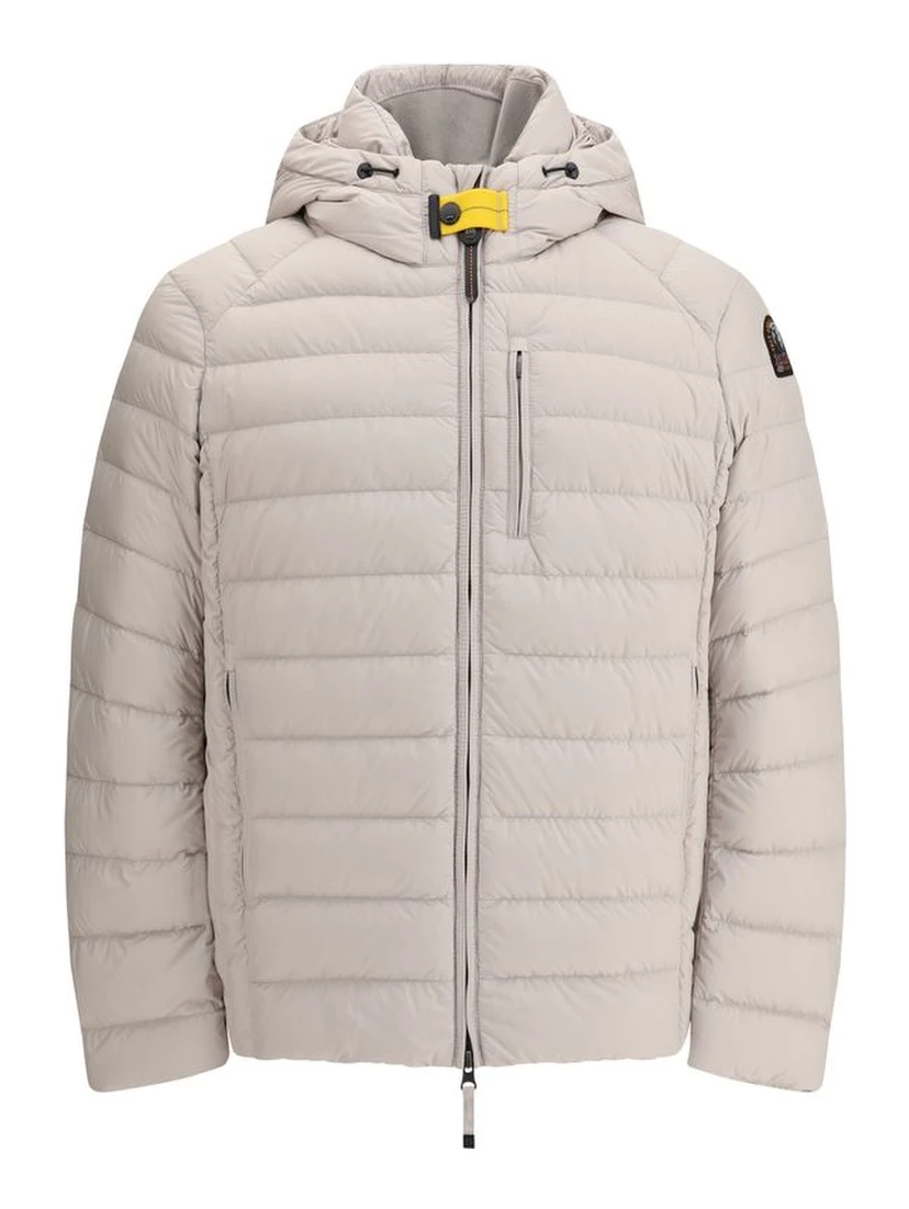 Beige Polyamide Full-Length Jacket