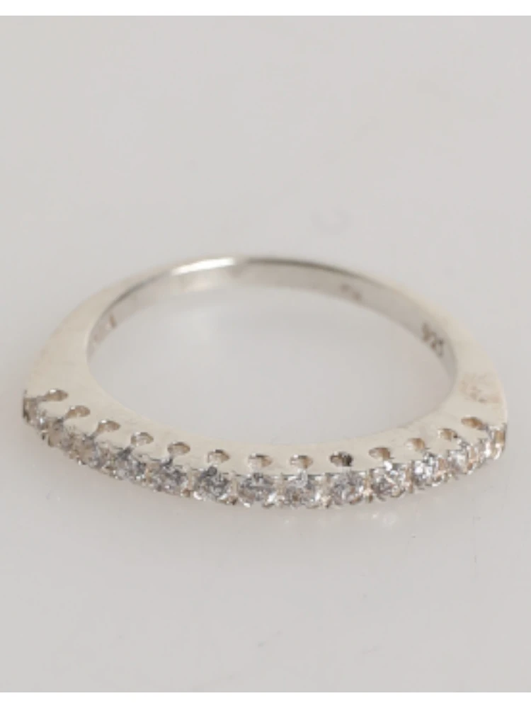 Sterling Silver 925 Band Pave CZ Crystal Eternity Ring alternative