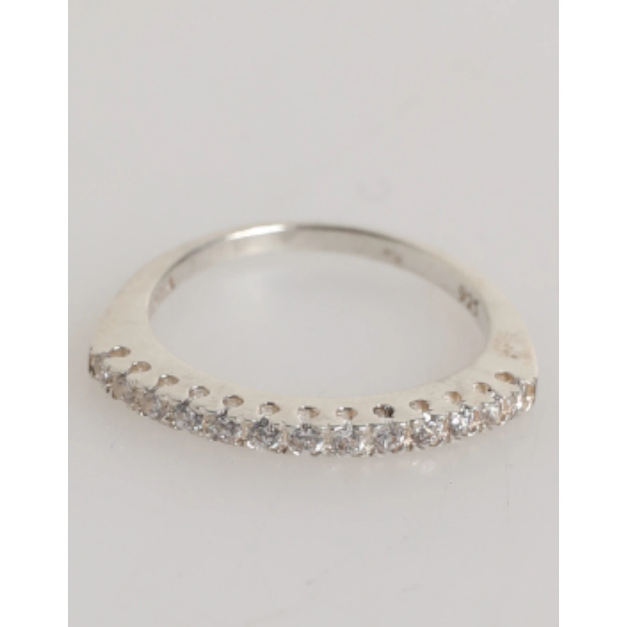 Sterling Silver 925 Band Pave CZ Crystal Eternity Ring
