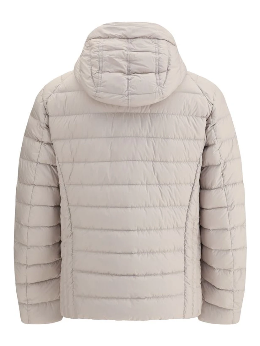 Beige Polyamide Full-Length Jacket