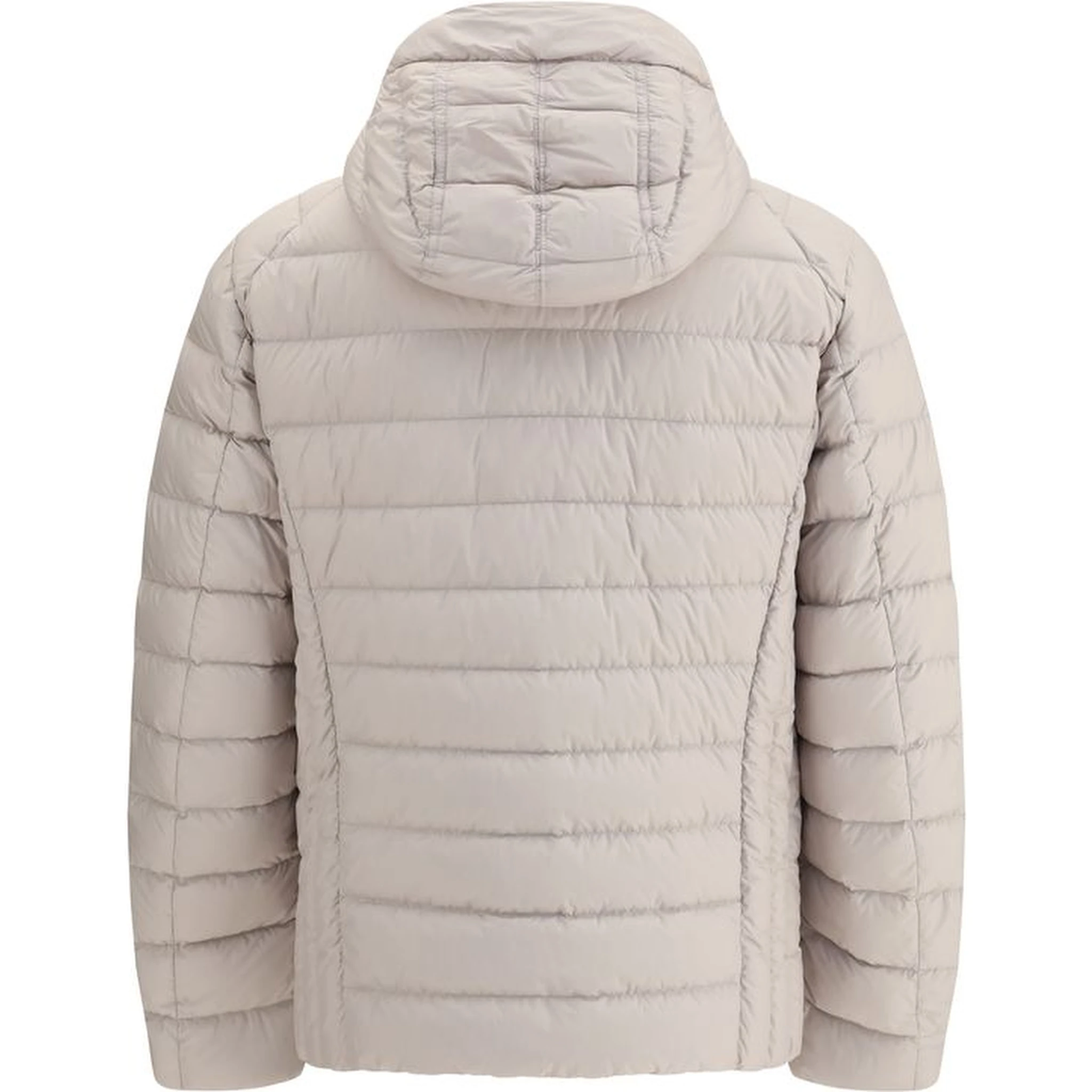 Beige Polyamide Full-Length Jacket