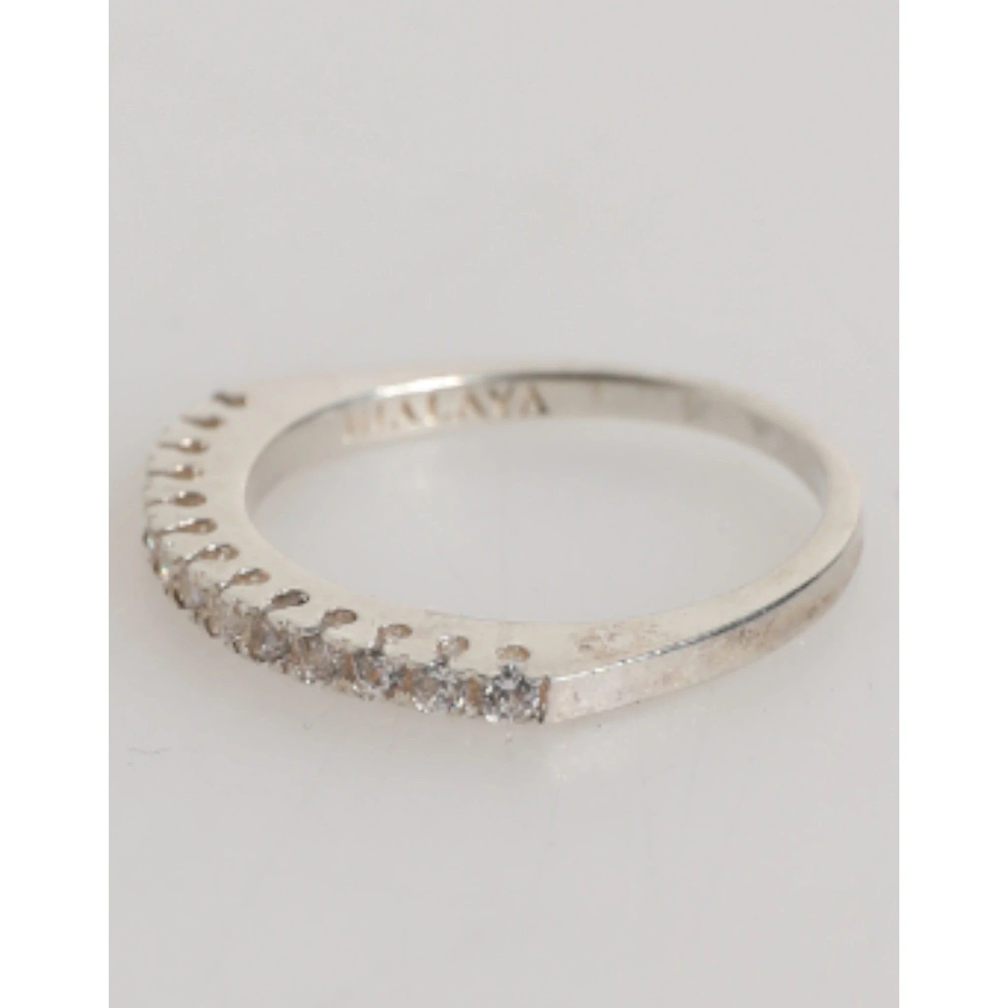 Sterling Silver 925 Band Pave CZ Crystal Eternity Ring