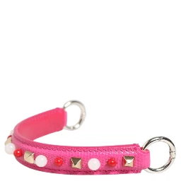 Pink Embellished Leather Bag Handle Women Shoulder Strap