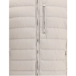 Beige Polyamide Full-Length Jacket