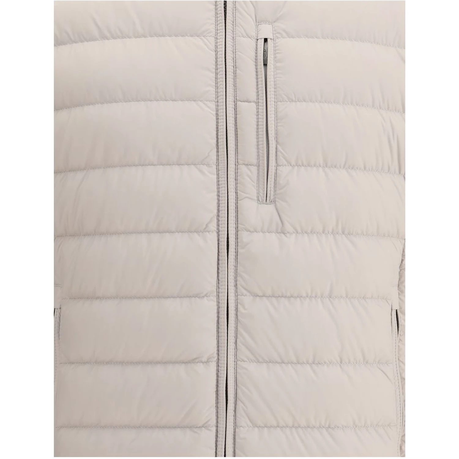 Beige Polyamide Full-Length Jacket