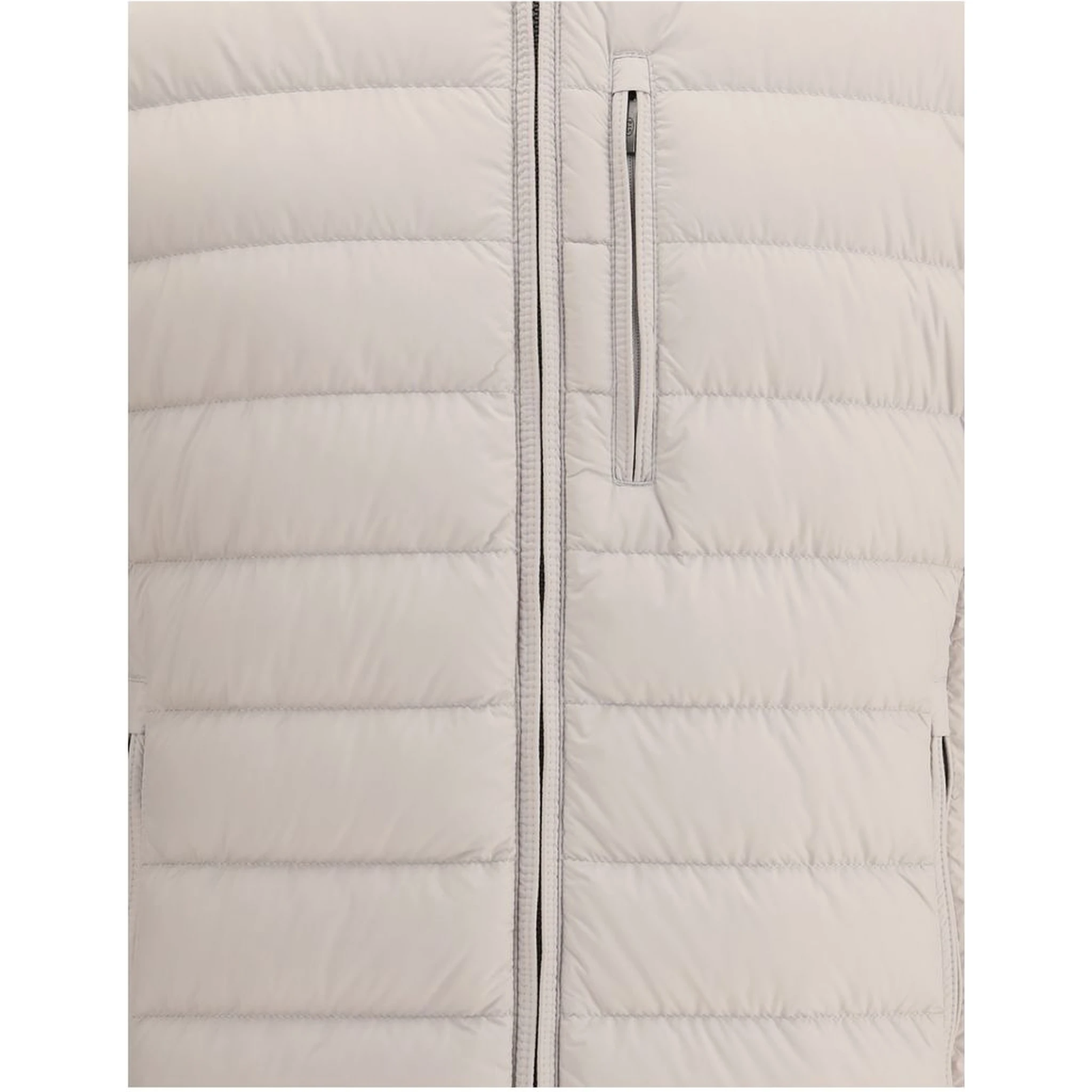 Beige Polyamide Full-Length Jacket