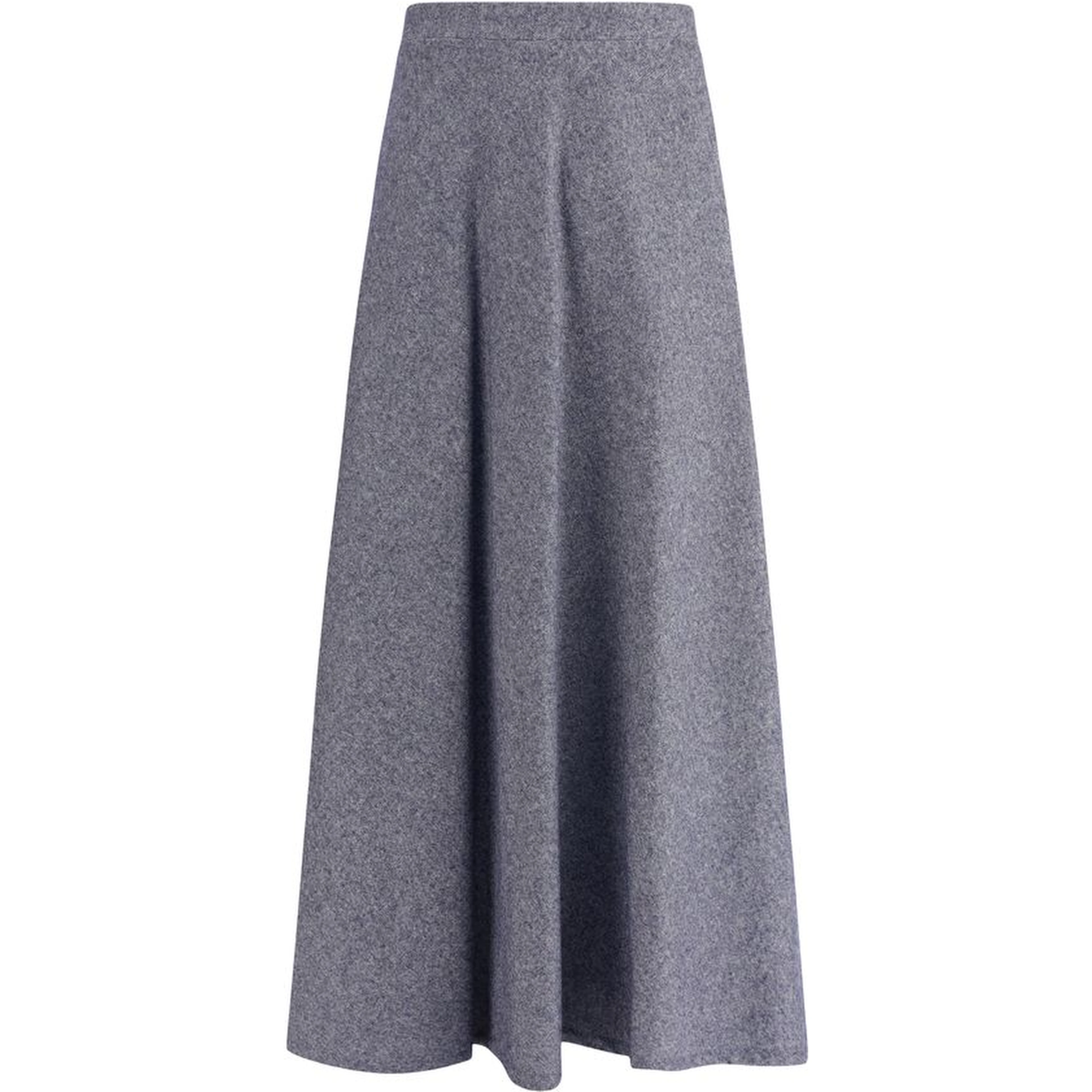 Blue Cotton Midi Skirt