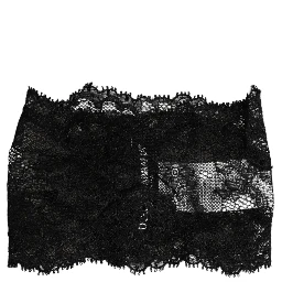 Black Lace Bandeau Bustier Top Sheer Stretch Underwear