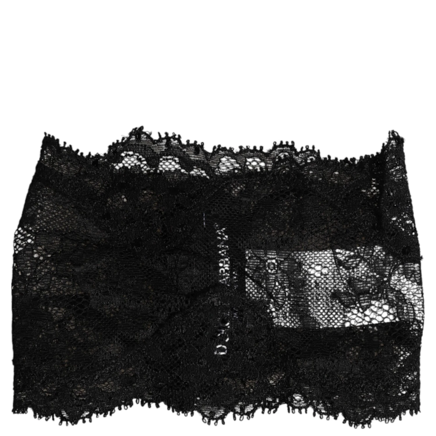 Black Lace Bandeau Bustier Top Sheer Stretch Underwear