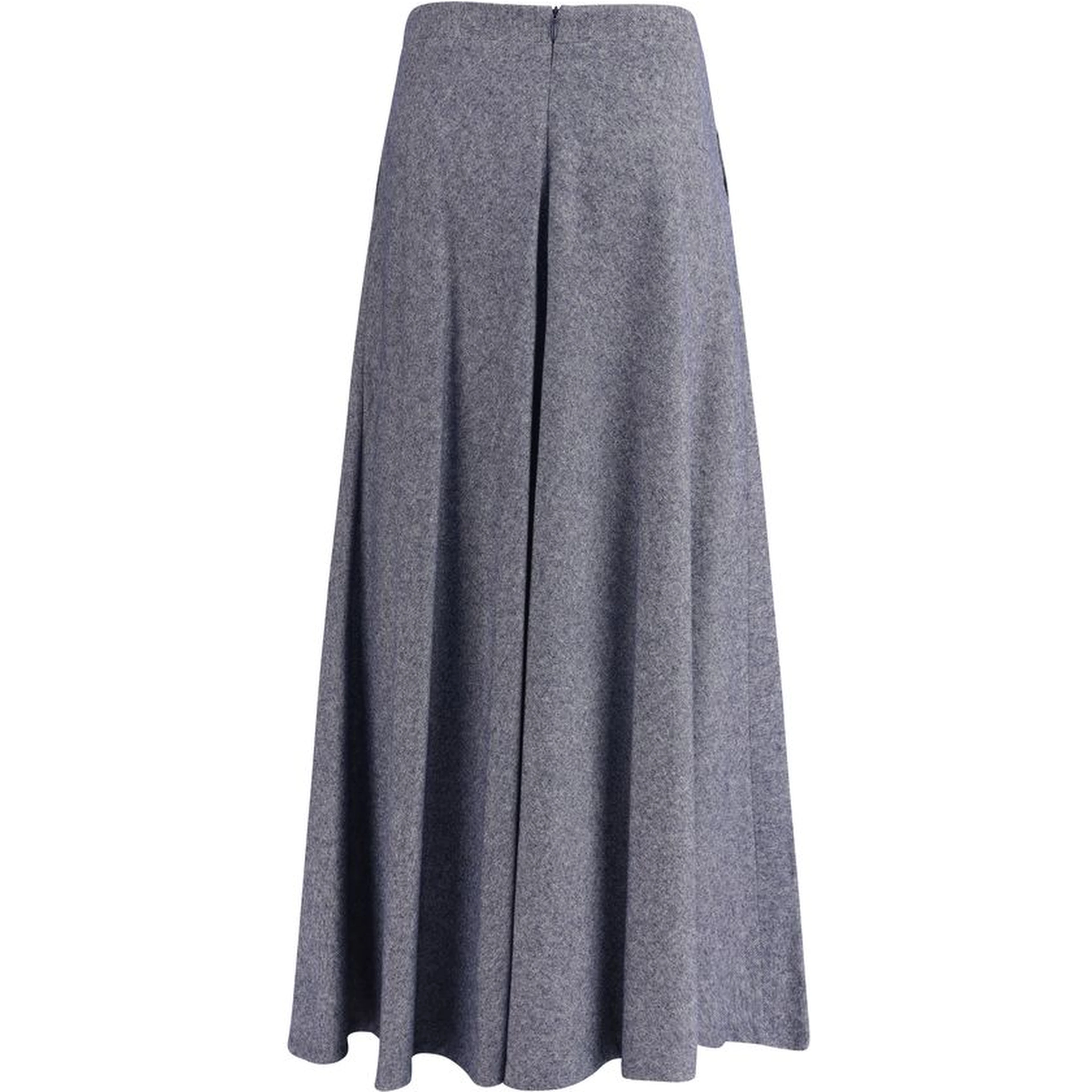 Blue Cotton Midi Skirt