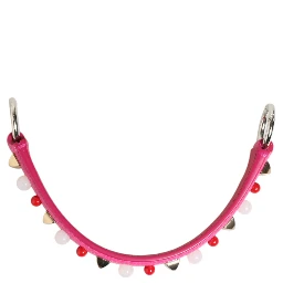 Pink Embellished Leather Bag Handle Women Shoulder Strap