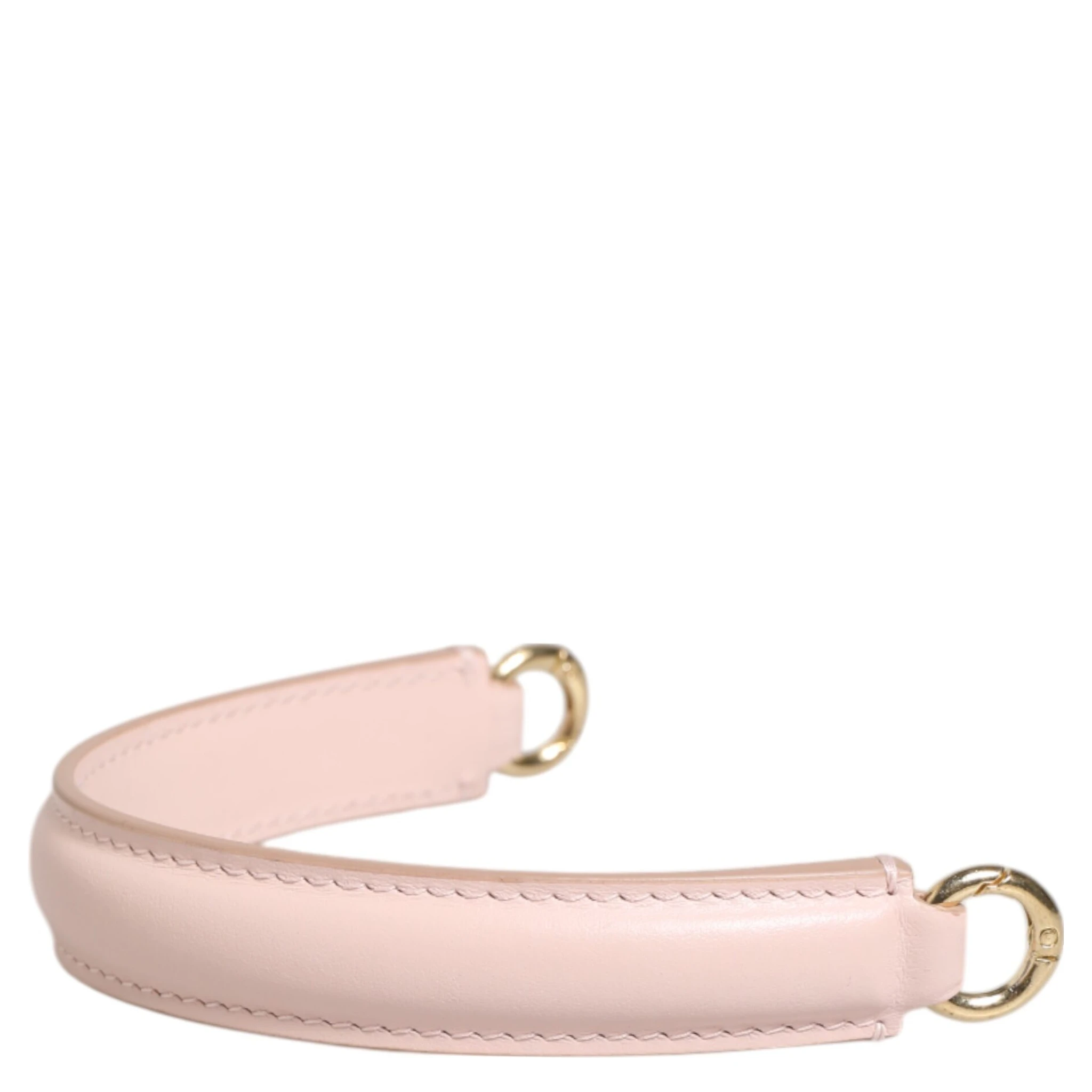 Strap Pink Leather Gold Tone Big Bag Handle Shoulder Strap