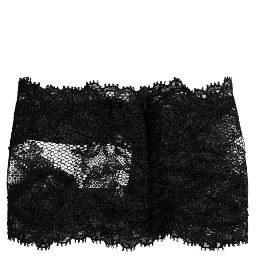 Black Lace Bandeau Bustier Top Sheer Stretch Underwear