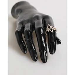 Geometric Diamond Shape Pave CZ Crystal Jewelry Ring