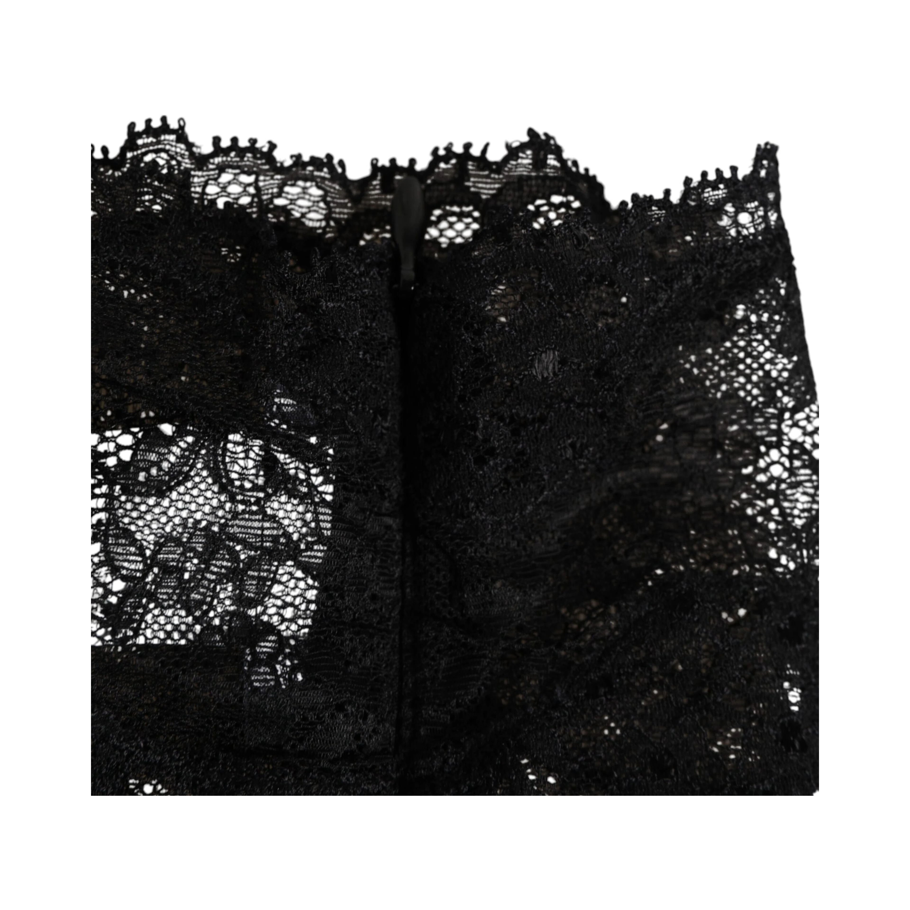 Black Lace Bandeau Bustier Top Sheer Stretch Underwear