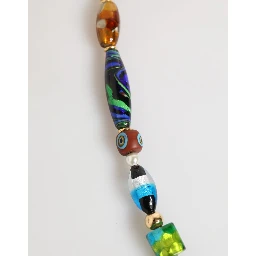Multicolor Murano Glass Beads Brass Women Jewelry Necklace