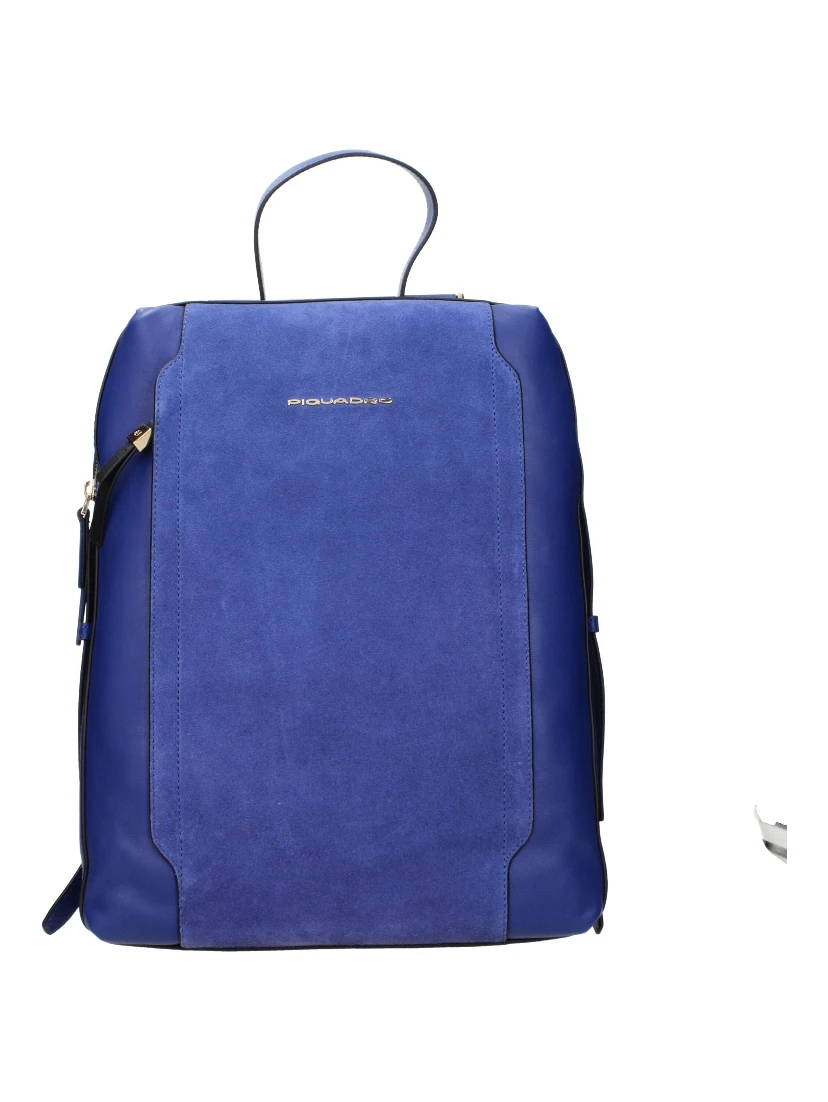 Blue Leather Backpack