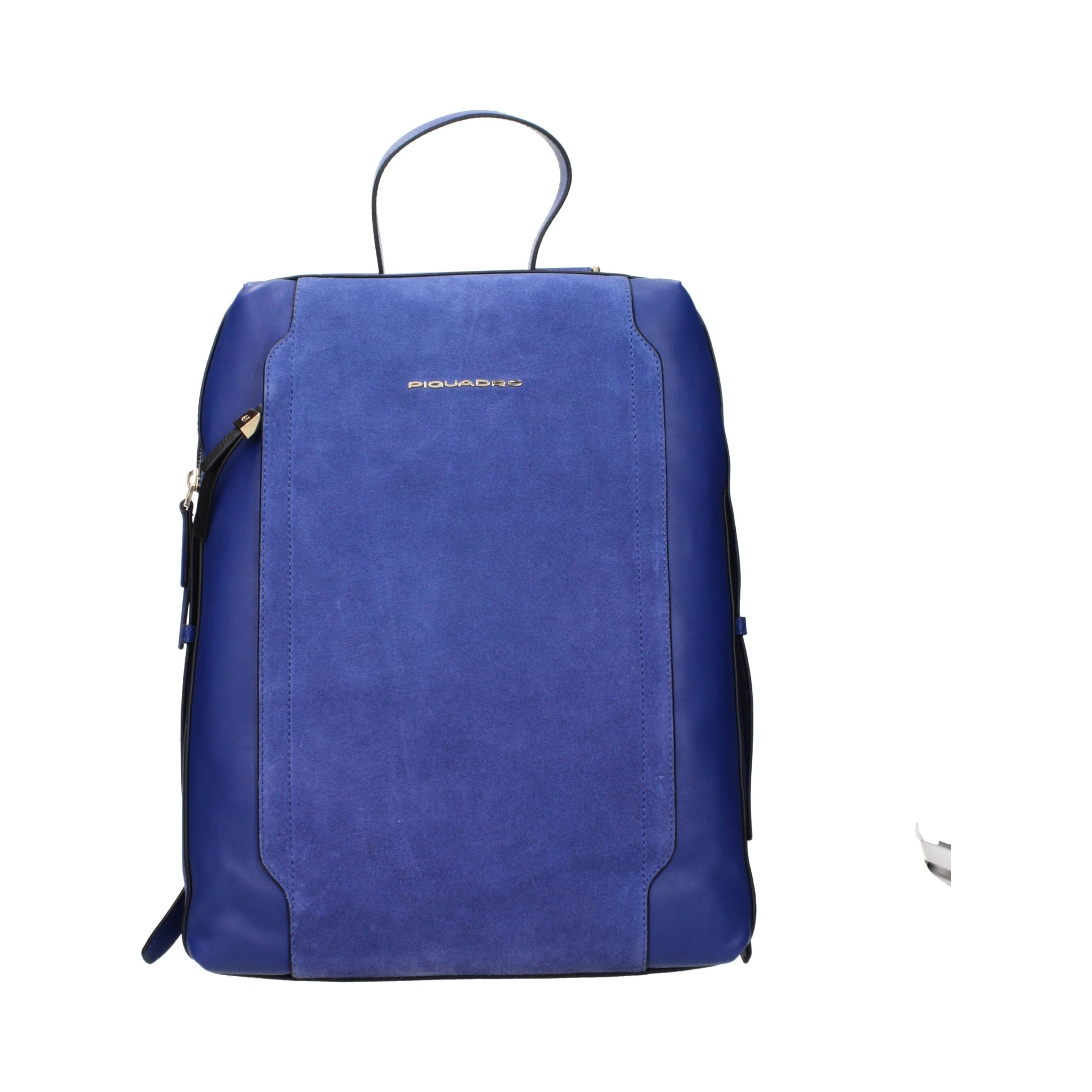 Blue Leather Backpack