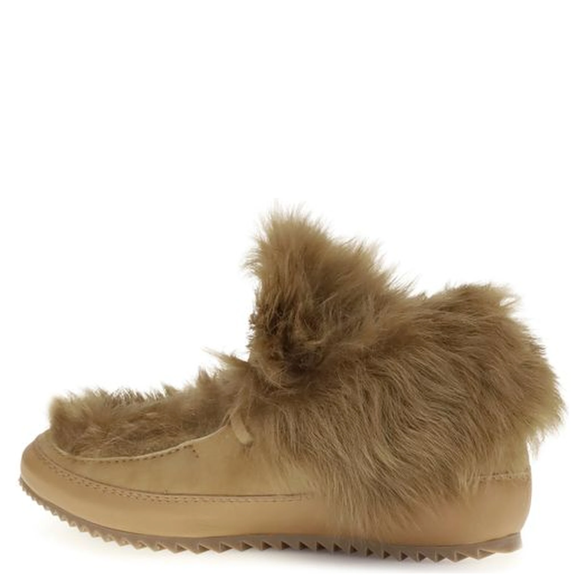 Beige Leather Ankle Boots