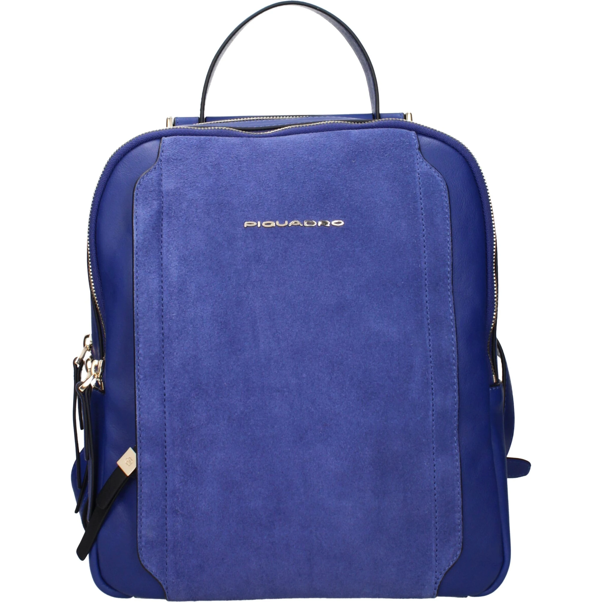 Blue Leather Backpack