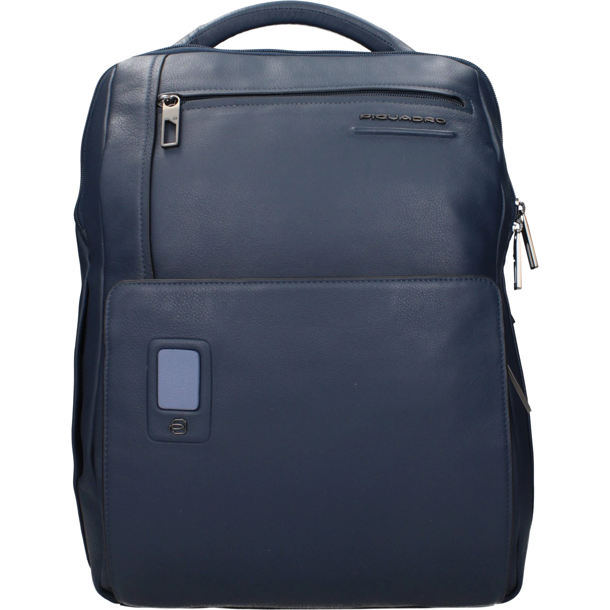 Blue Leather Backpack