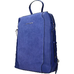 Blue Leather Backpack