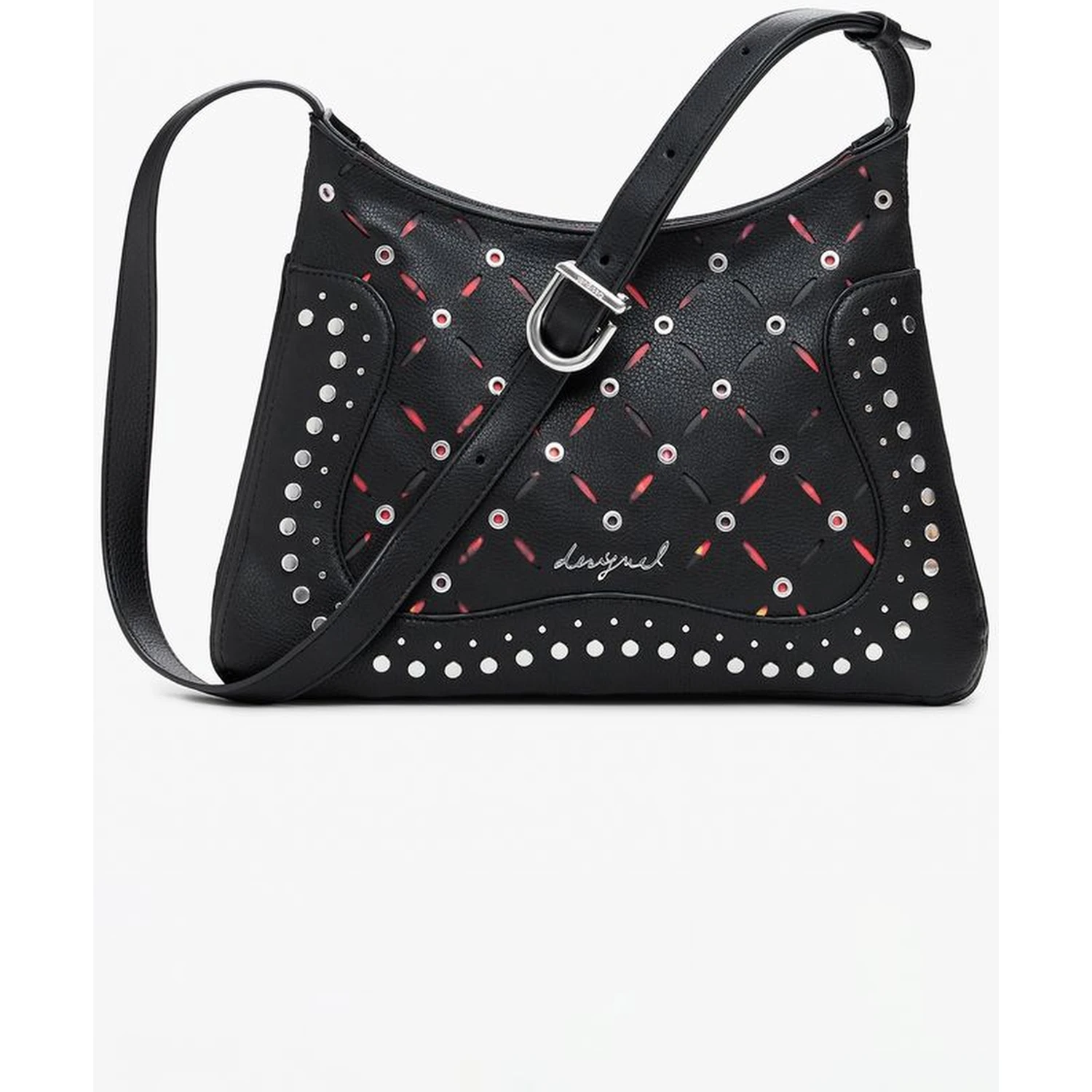 Black Polyethylene Women Handbag