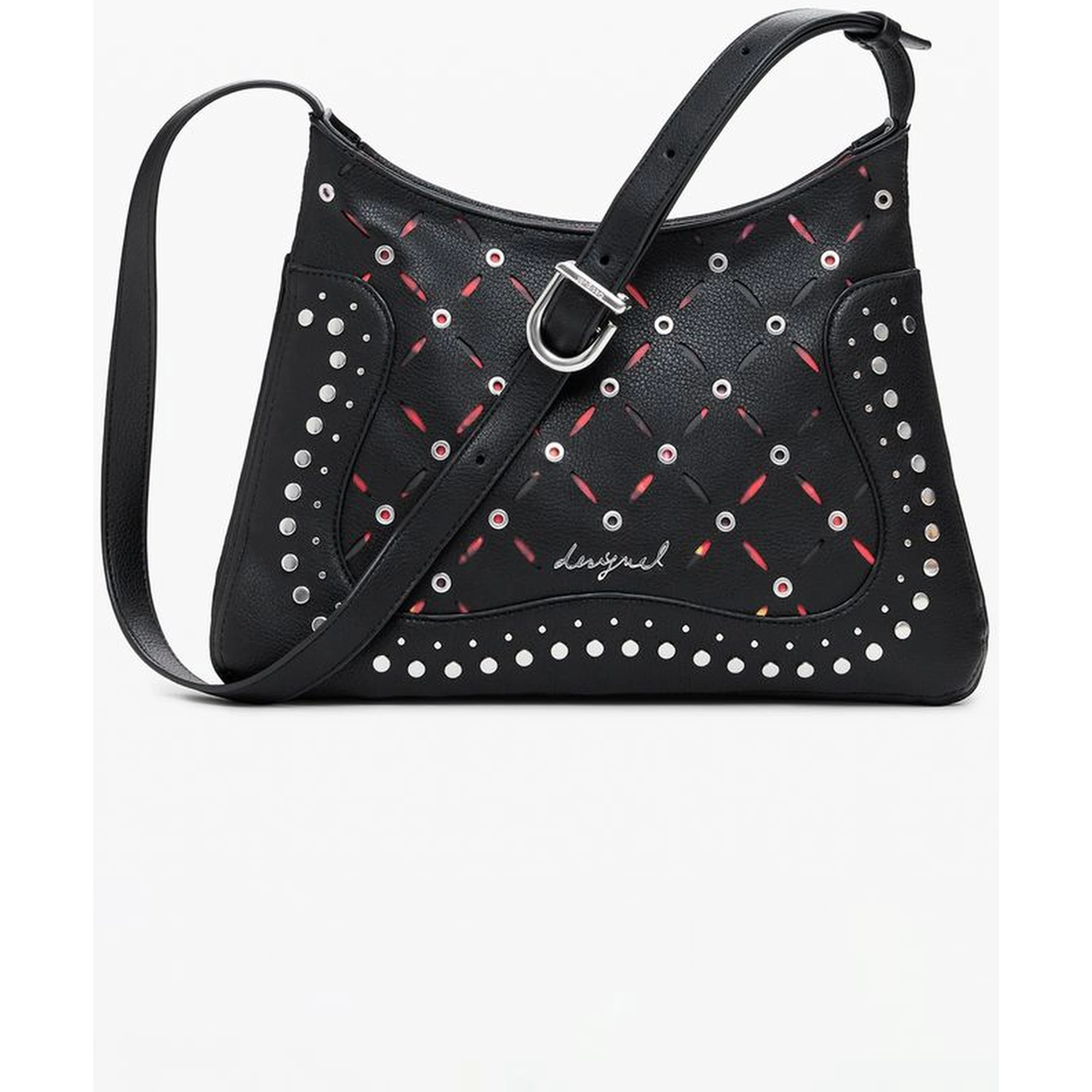 Black Polyethylene Women Handbag
