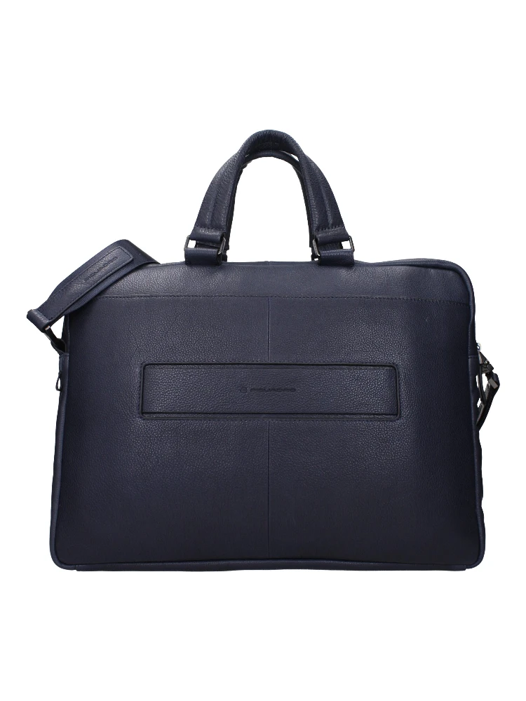 Blue Leather Business And Laptop Bag alternative