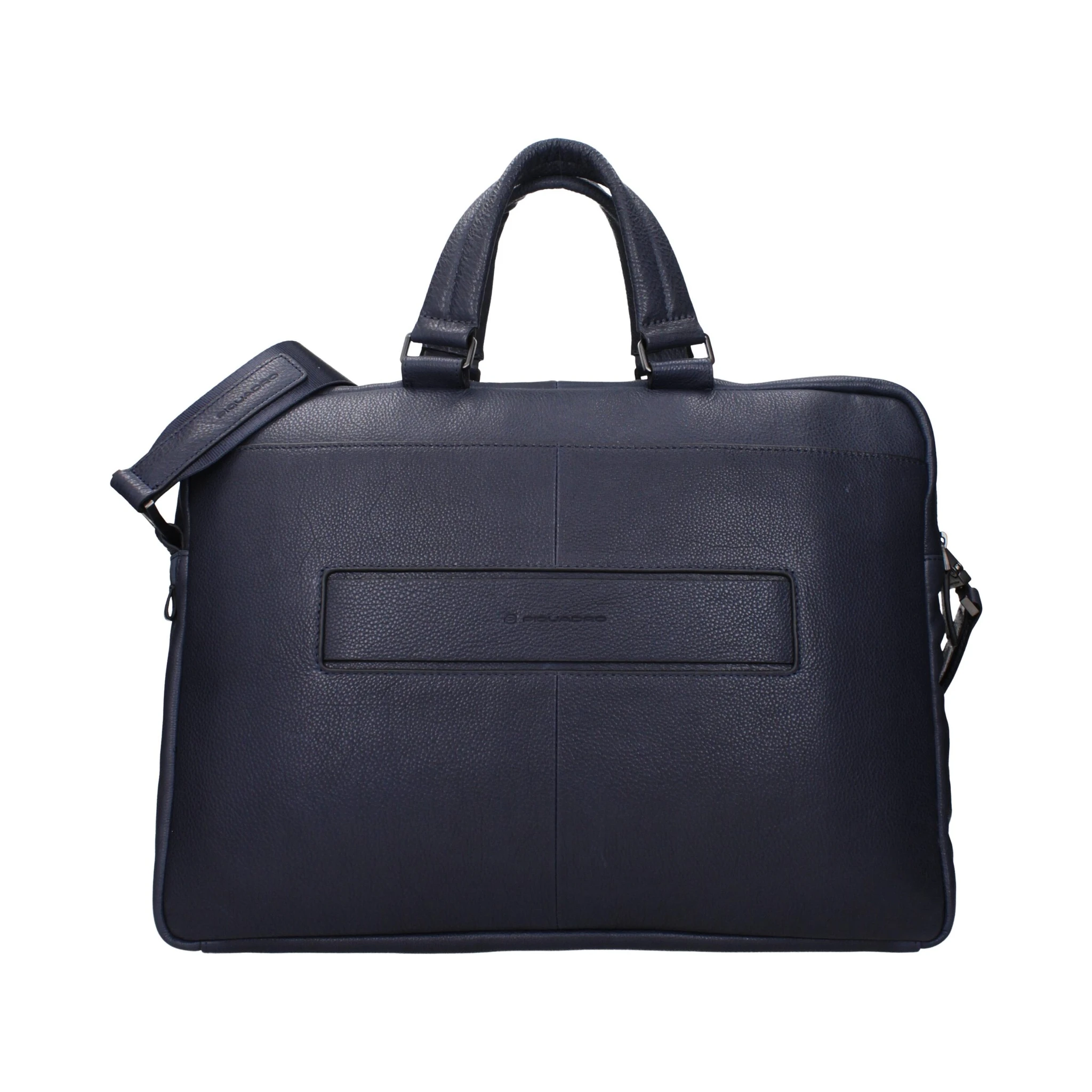 Blue Leather Business And Laptop Bag