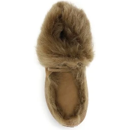 Beige Leather Ankle Boots