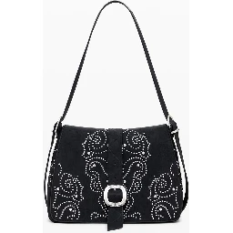 Black Polyethylene Women Handbag