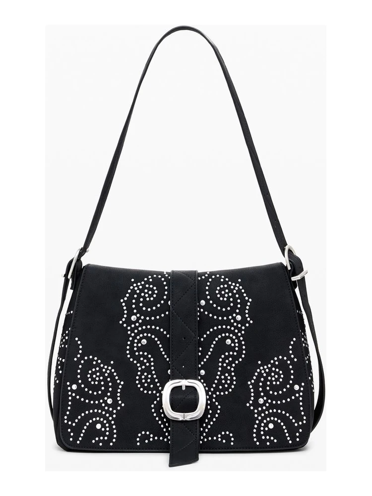 Black Polyethylene Women Handbag