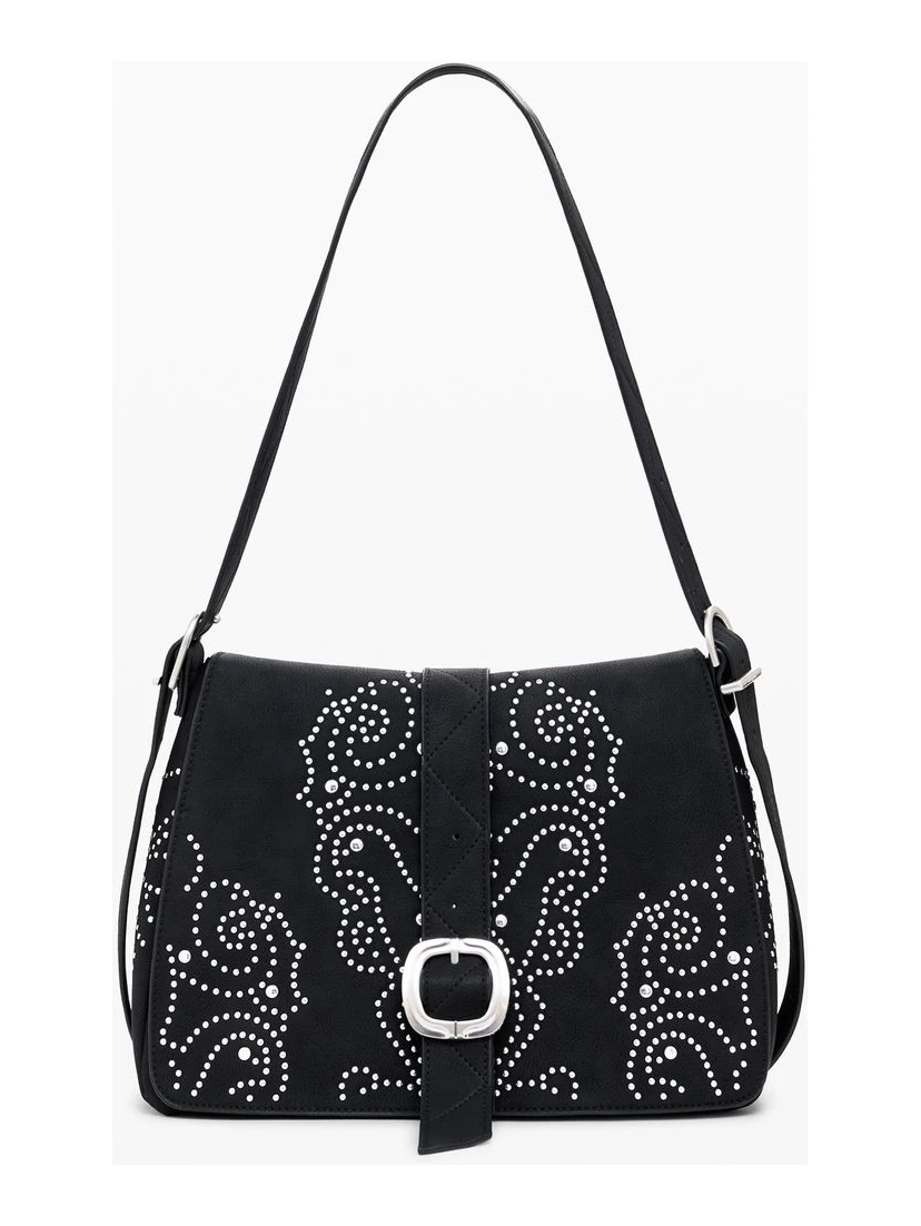 Black Polyethylene Women Handbag