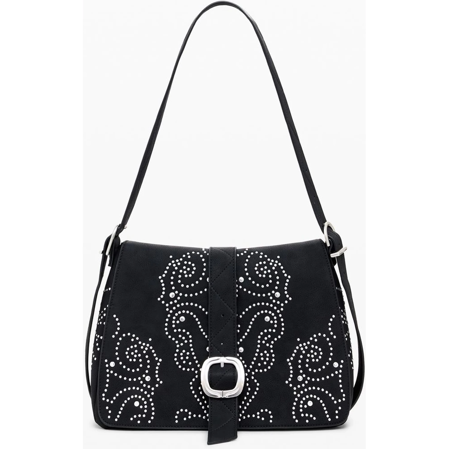 Black Polyethylene Women Handbag