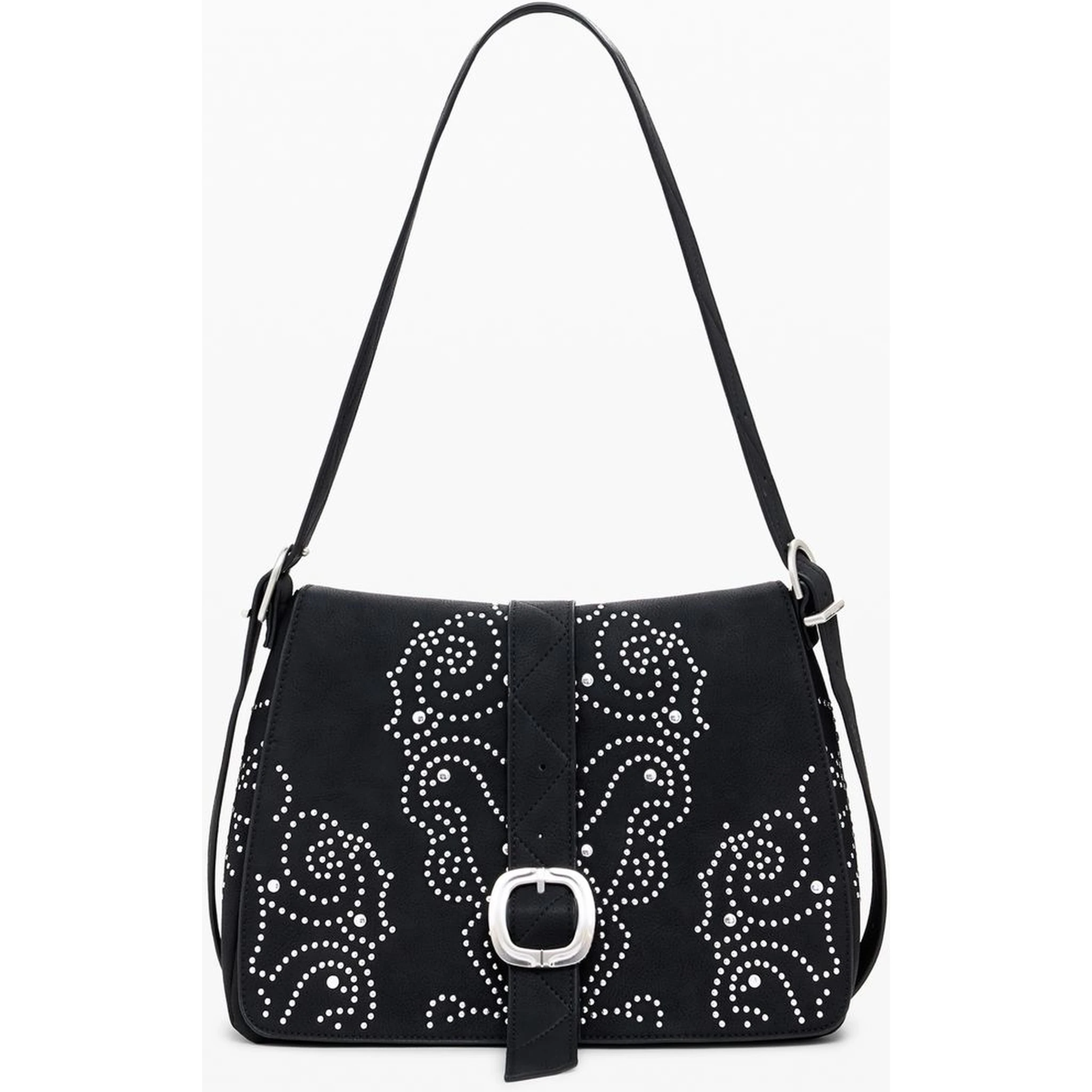 Black Polyethylene Women Handbag