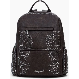 Brown Polyethylene Women Backpack