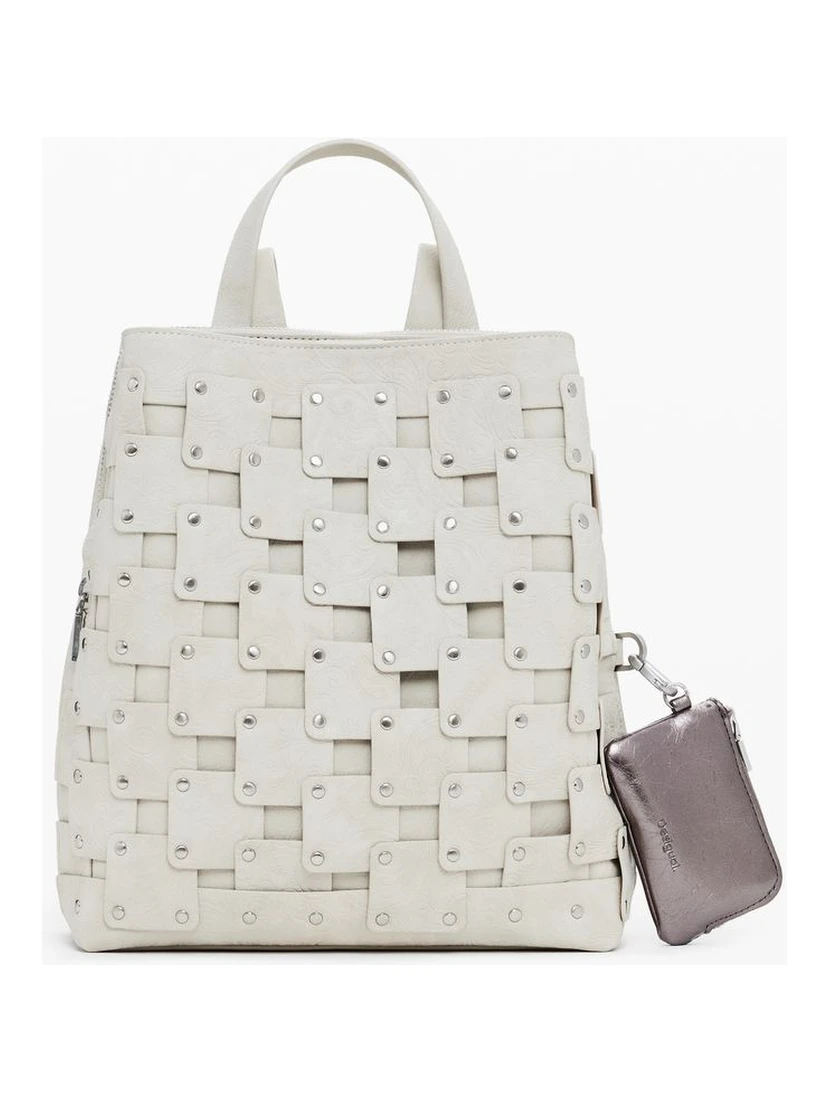 Beige Polyethylene Women Backpack