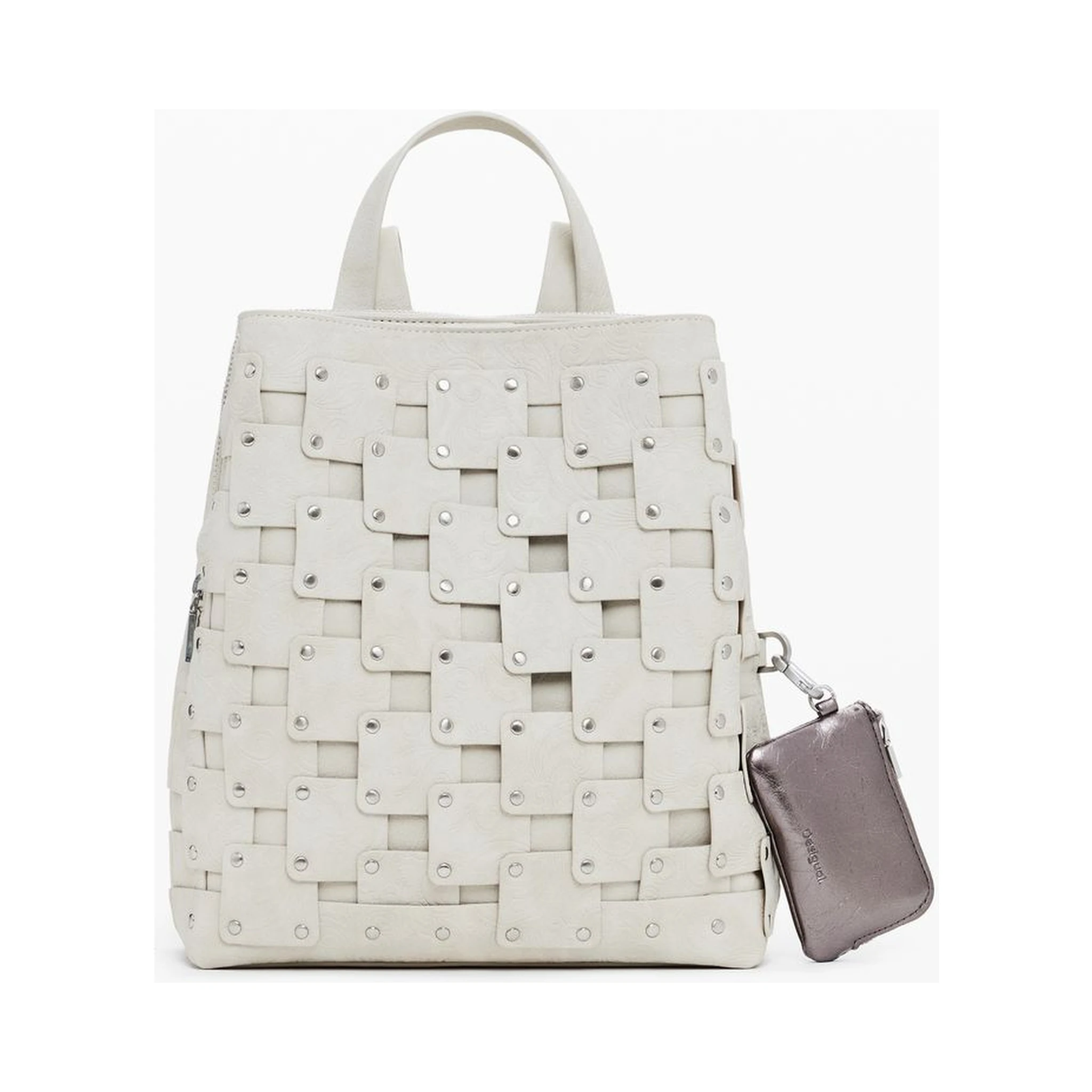Beige Polyethylene Women Backpack