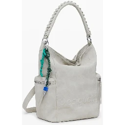 Beige Polyethylene Women Backpack