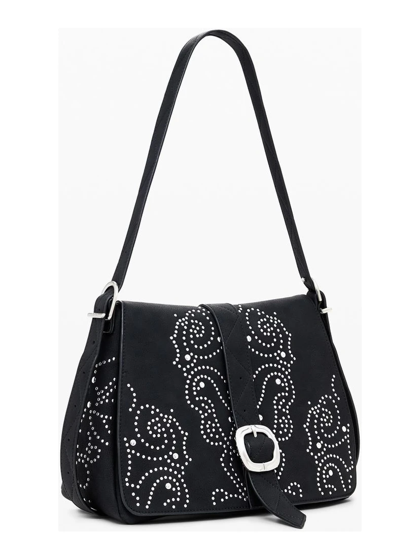 Black Polyethylene Women Handbag