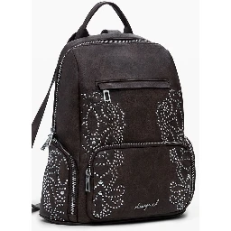 Brown Polyethylene Women Backpack