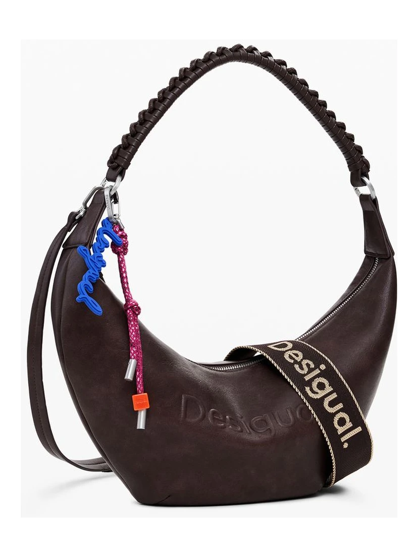 Brown Polyethylene Women Handbag