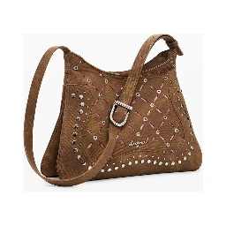 Brown Polyethylene Women Handbag